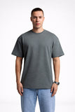 3003 Oversize Bisiklet Yaka  Haki