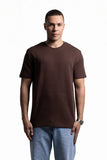 3002 Slim Fit Bisiklet Yaka Kahverengi
