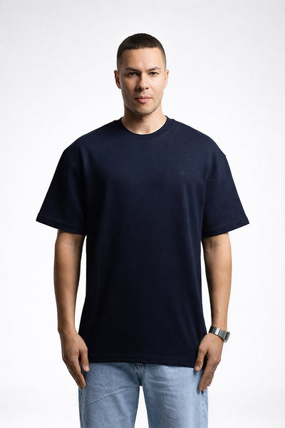 3003 Oversize Bisiklet Yaka Lacivert
