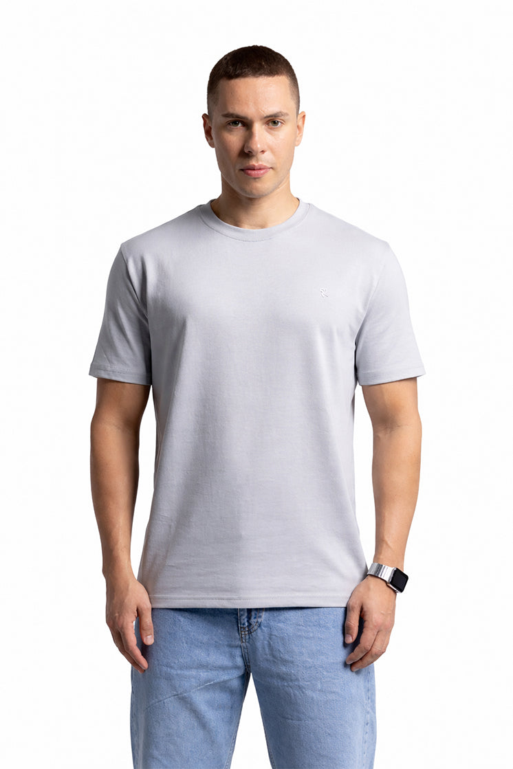 3002 Slim Fit Bisiklet Yaka Gri