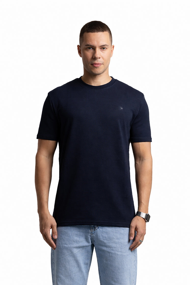 3002 Slim Fit Bisiklet Yaka Lacivert