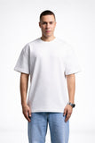 3003 Oversize Bisiklet Yaka Beyaz