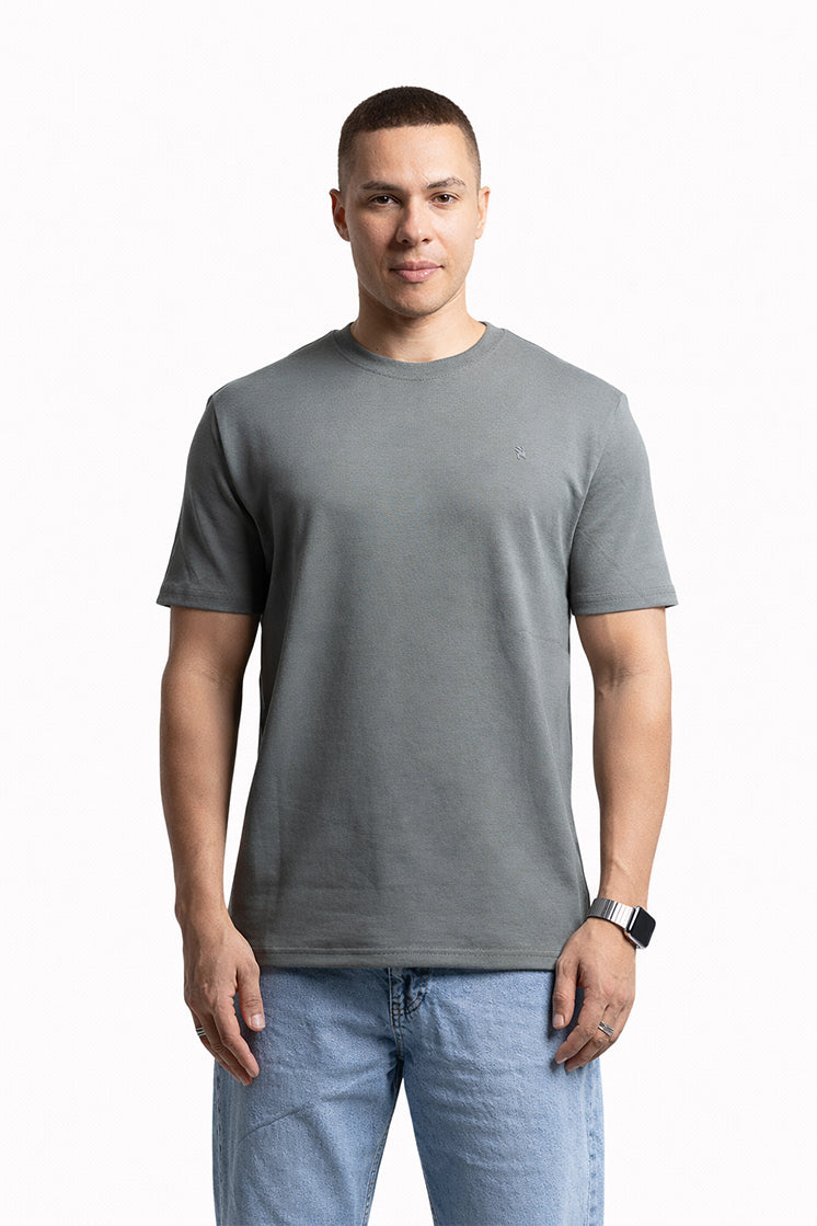 3002 Slim Fit Bisiklet Yaka Haki