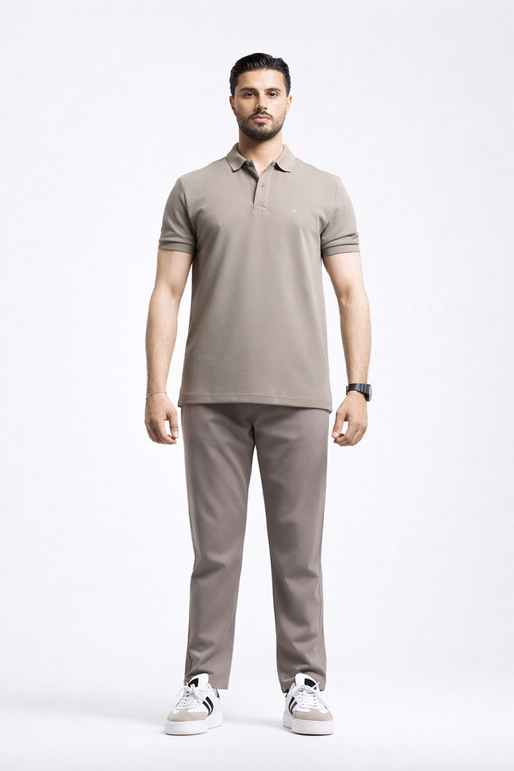 B716 Örme Jogger Pantolon Açık Kahverengi