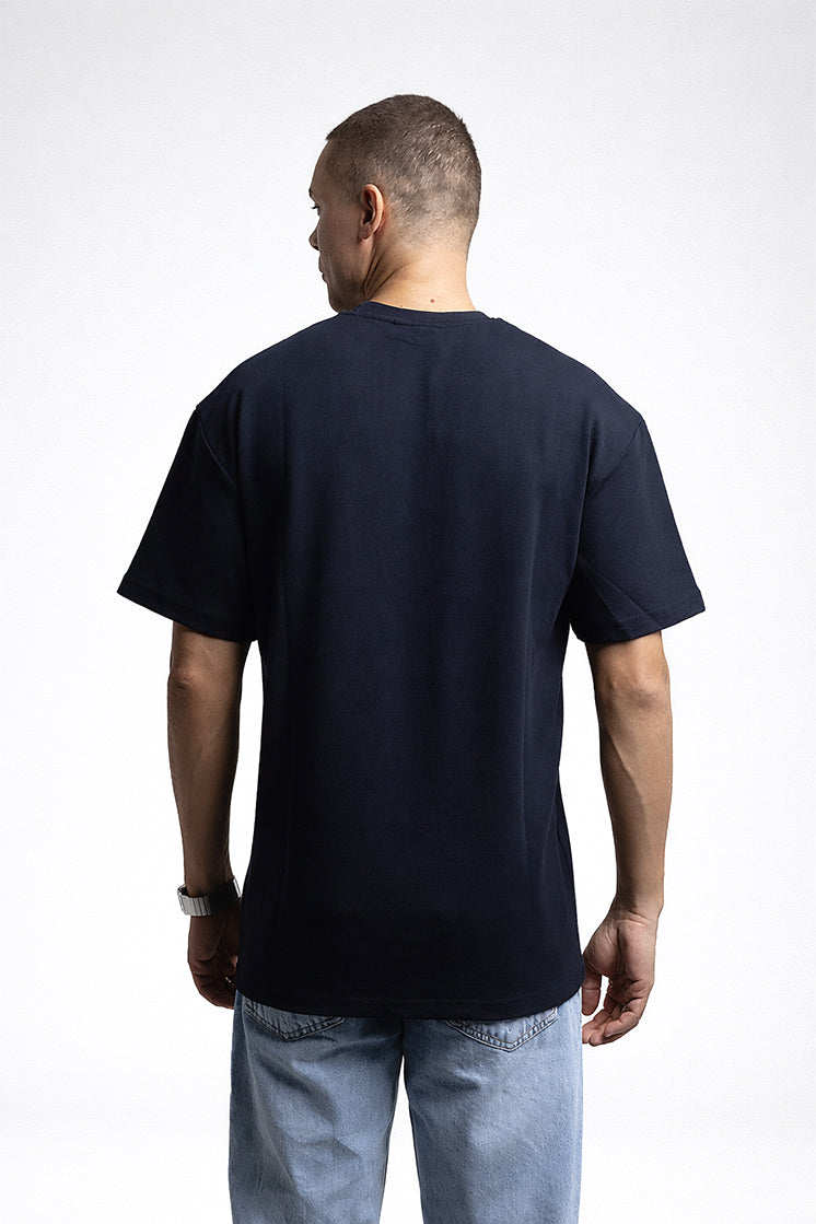 3003 Oversize Bisiklet Yaka Lacivert