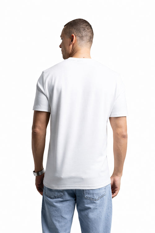 3002 Slim Fit Bisiklet Yaka Beyaz