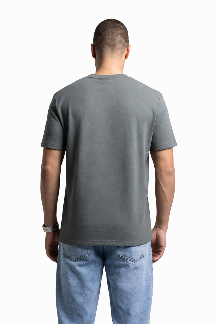 3002 Slim Fit Bisiklet Yaka Haki