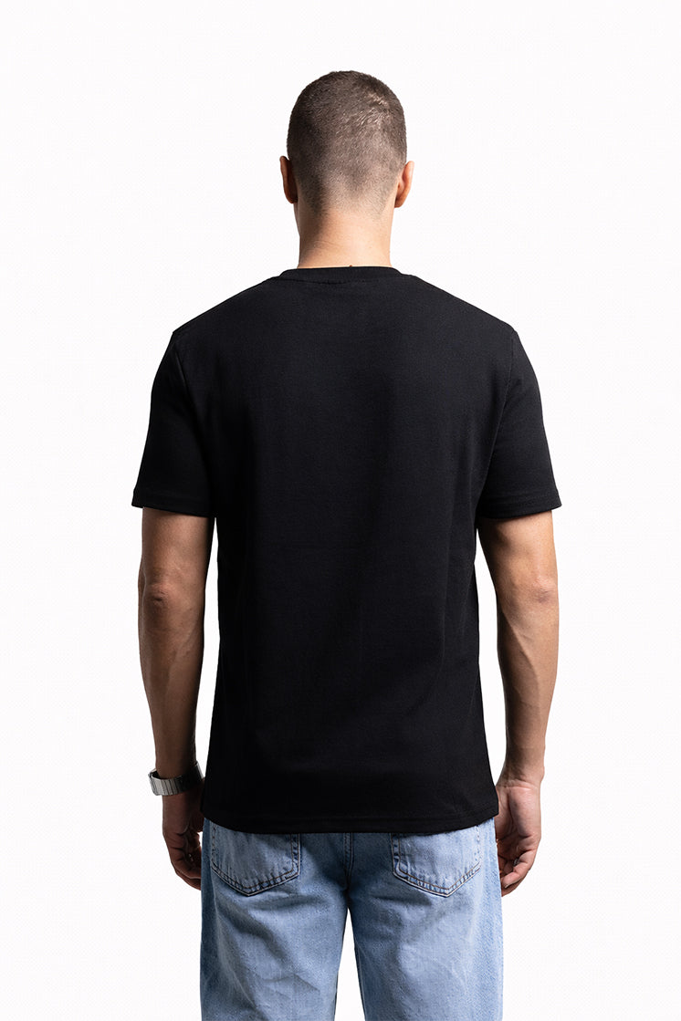 3002 Slim Fit Bisiklet Yaka Siyah