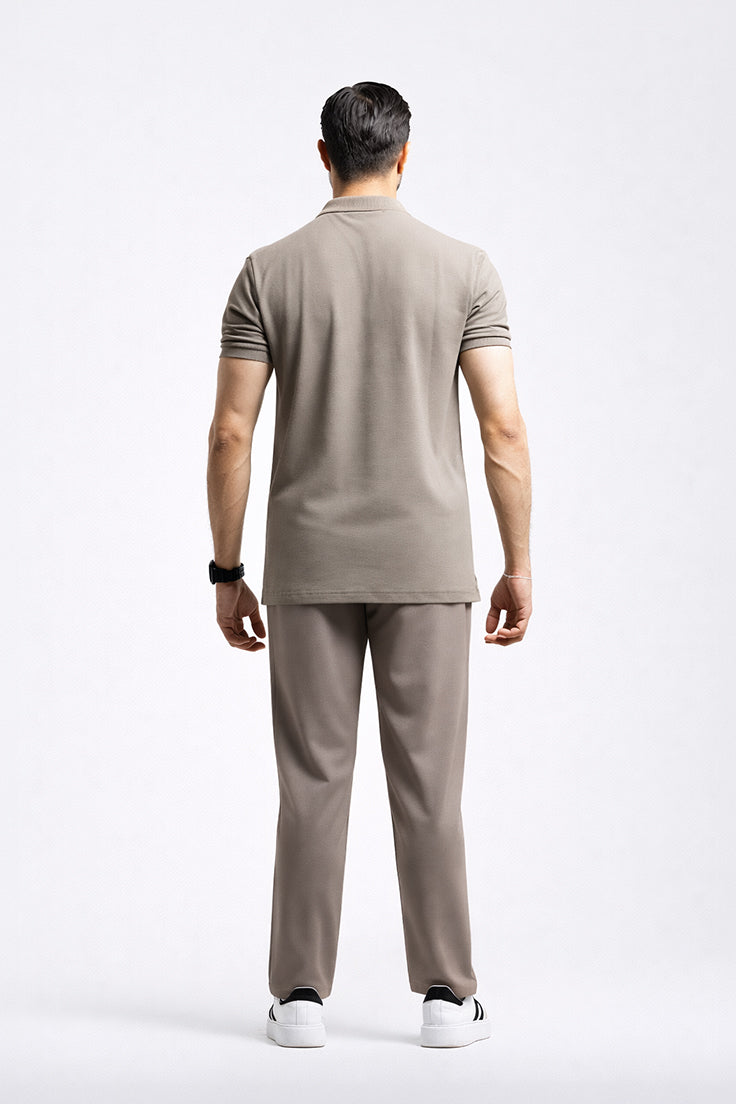 B716 Örme Jogger Pantolon Açık Kahverengi