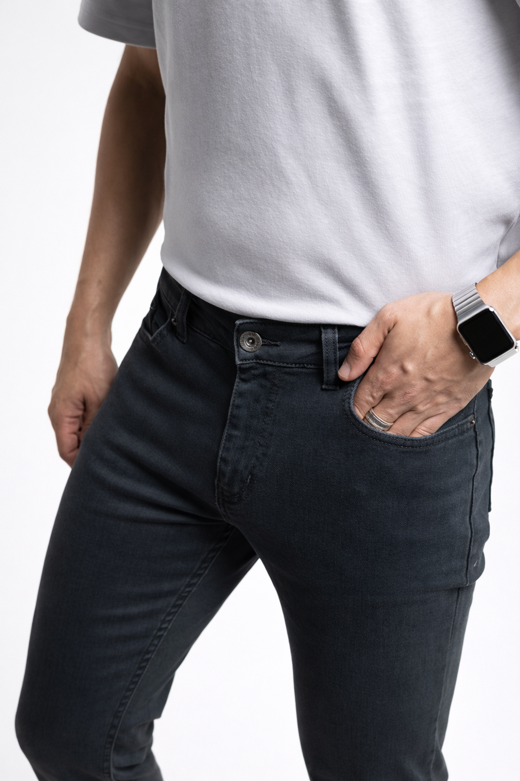 404 Slim Fit Normal Bel Dar Kesim Dar Paça Antrasit