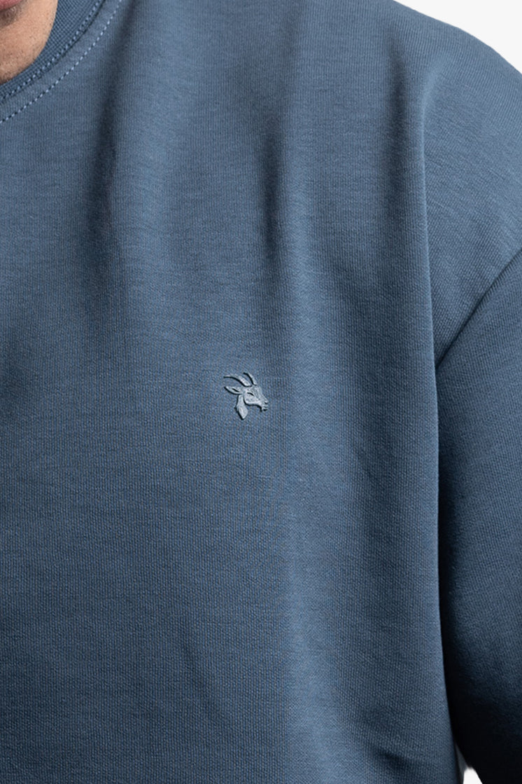 3003 Oversize Bisiklet Yaka İndigo