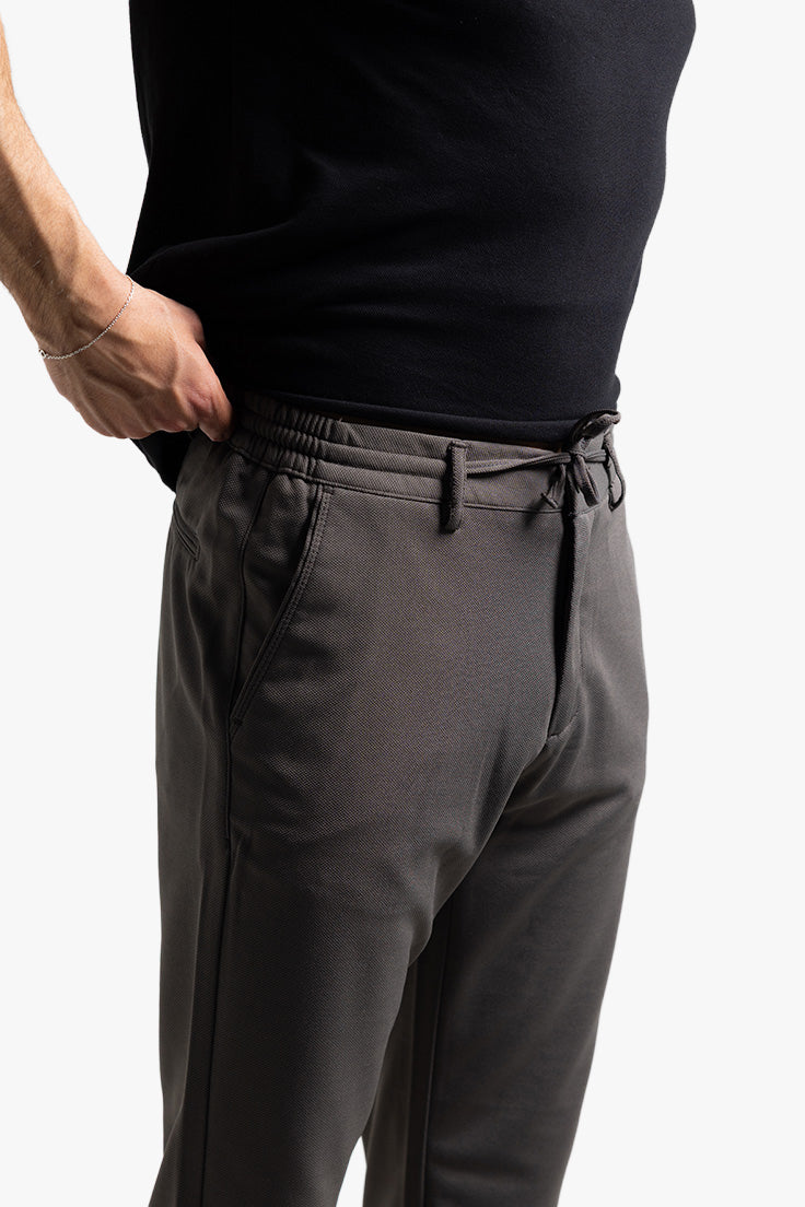 B713 Örme Jogger Pantolon Füme