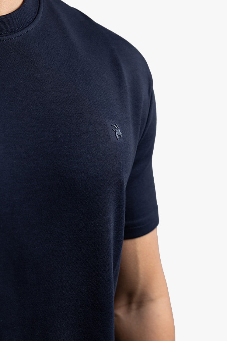 3002 Slim Fit Bisiklet Yaka Lacivert