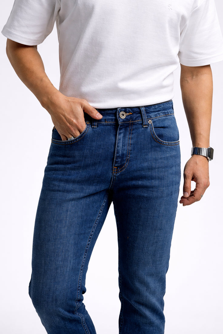 117 Comfort Normal Bel Normal Kesim Düz Paça B708 MAVİ