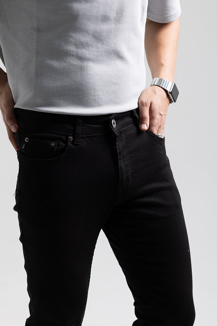 404 Slim Fit Normal Bel Dar Kesim Dar Paça Siyah B760