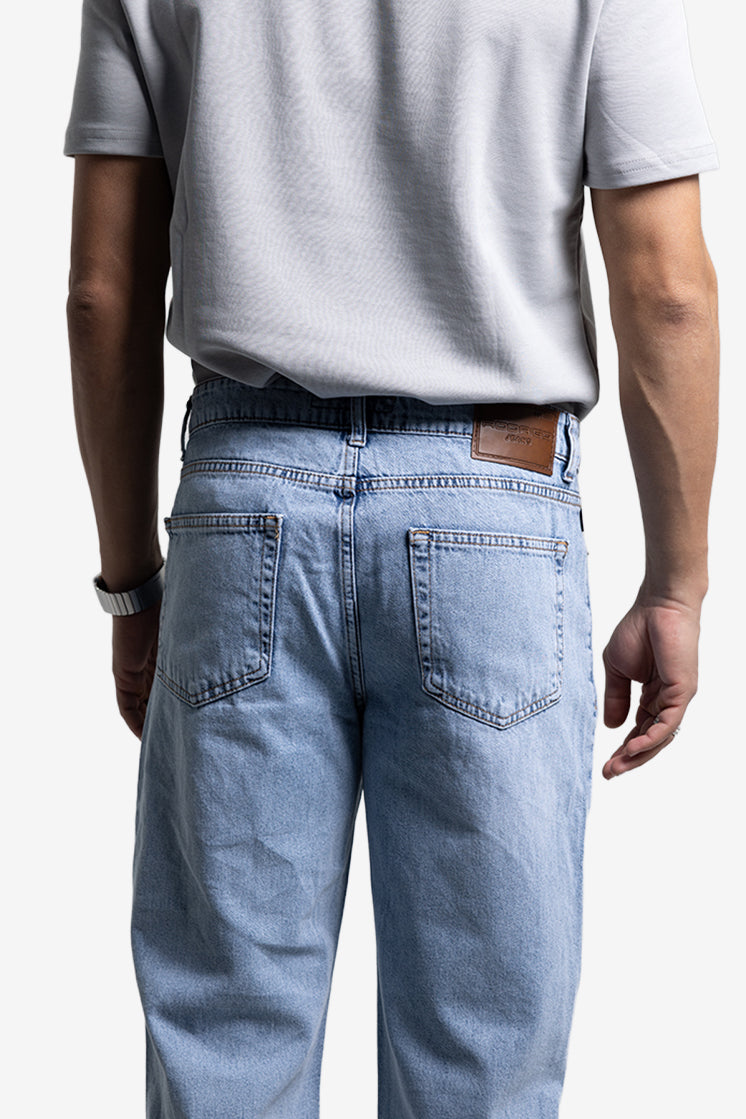 618 Loose Fit Normal Bel Geniş Kesim Geniş Paça Buz Mavi B730