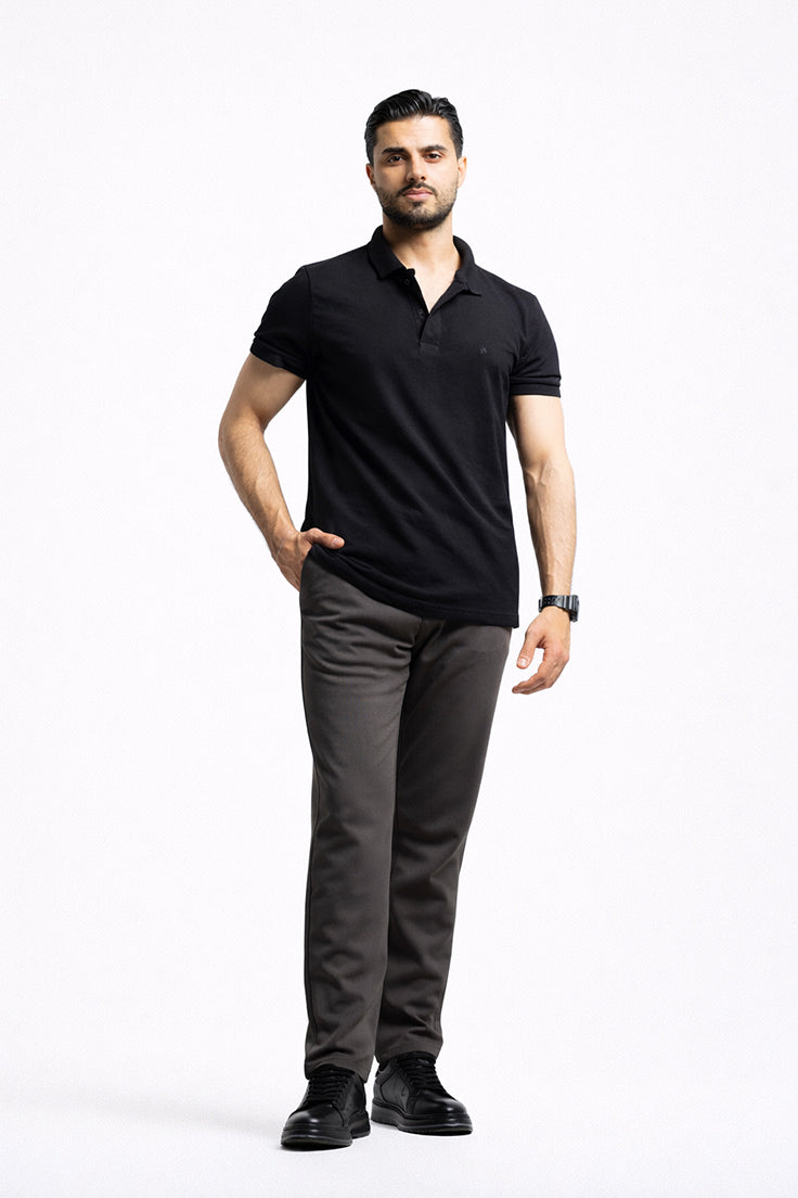 B713 Örme Jogger Pantolon Füme