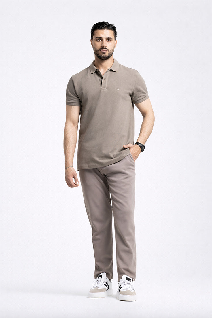 B716 Örme Jogger Pantolon Açık Kahverengi